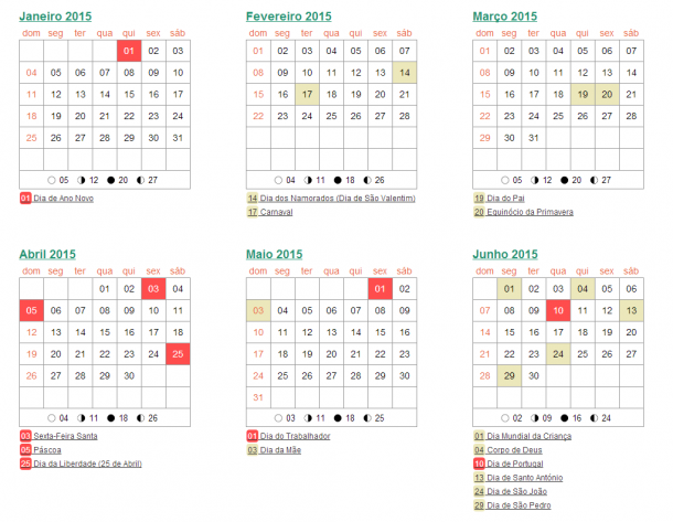 calendario 2015